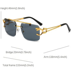 ENSARJOE Men's Square Rimless Glasses