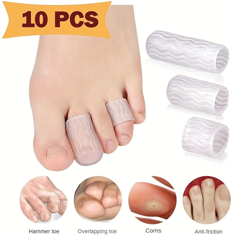 10pcs Sports Protective Toe Cover Overlapping Toe Separation Orthopedic Calluses