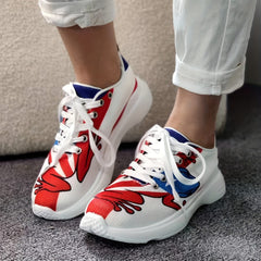 Women's Cartoon Printed Outdoor Sneakers Lightweight Running Shoes