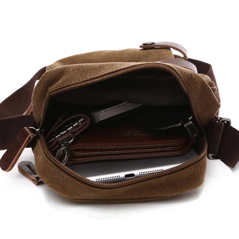 Hot Man Small Canvas Shoulder Bag