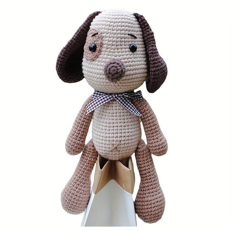 Unfinished Dog Crochet Kit Needlework Puppy DIY Knitting Amigurumi Crafts
