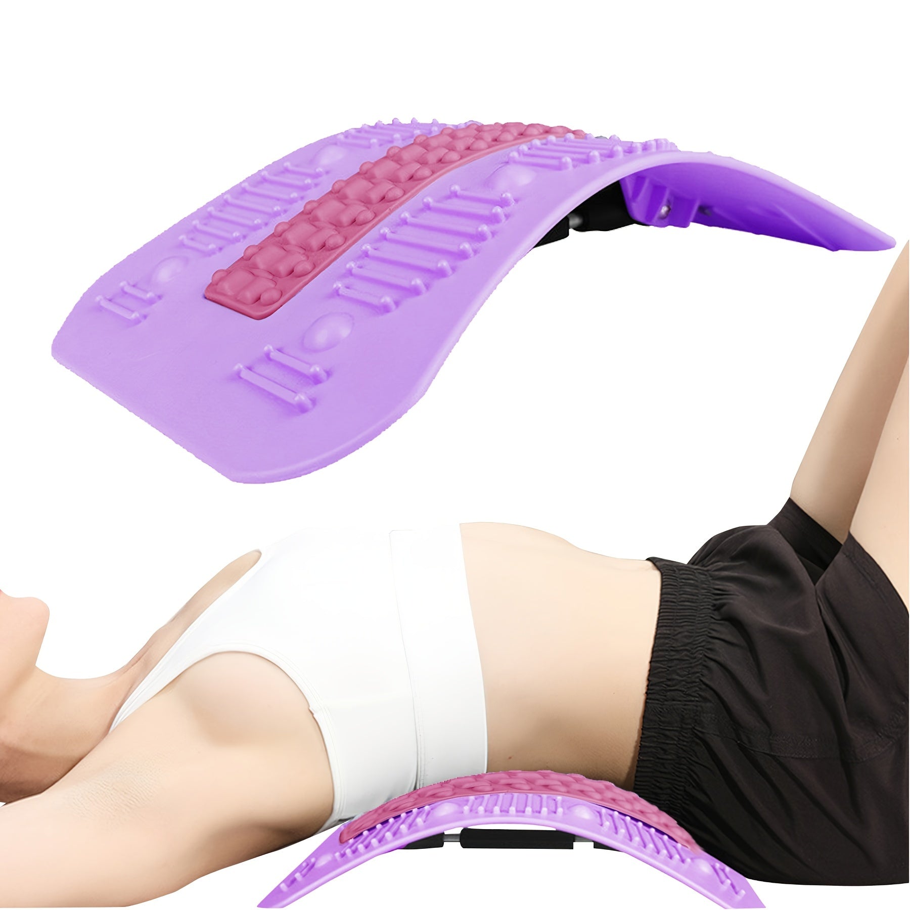 Silicone Lumbar Stretcher Massage Strip Back Cushion