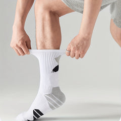 3Pairs Breathable Compression Football Mid calf Socks