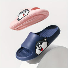 Men's Cartoon Slip On Slides Quick Dry Indoor House Slippers
