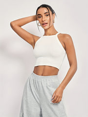 Ribbed Crop Spaghetti Strap Top Y2K Sexy Sleeveless Cami Top