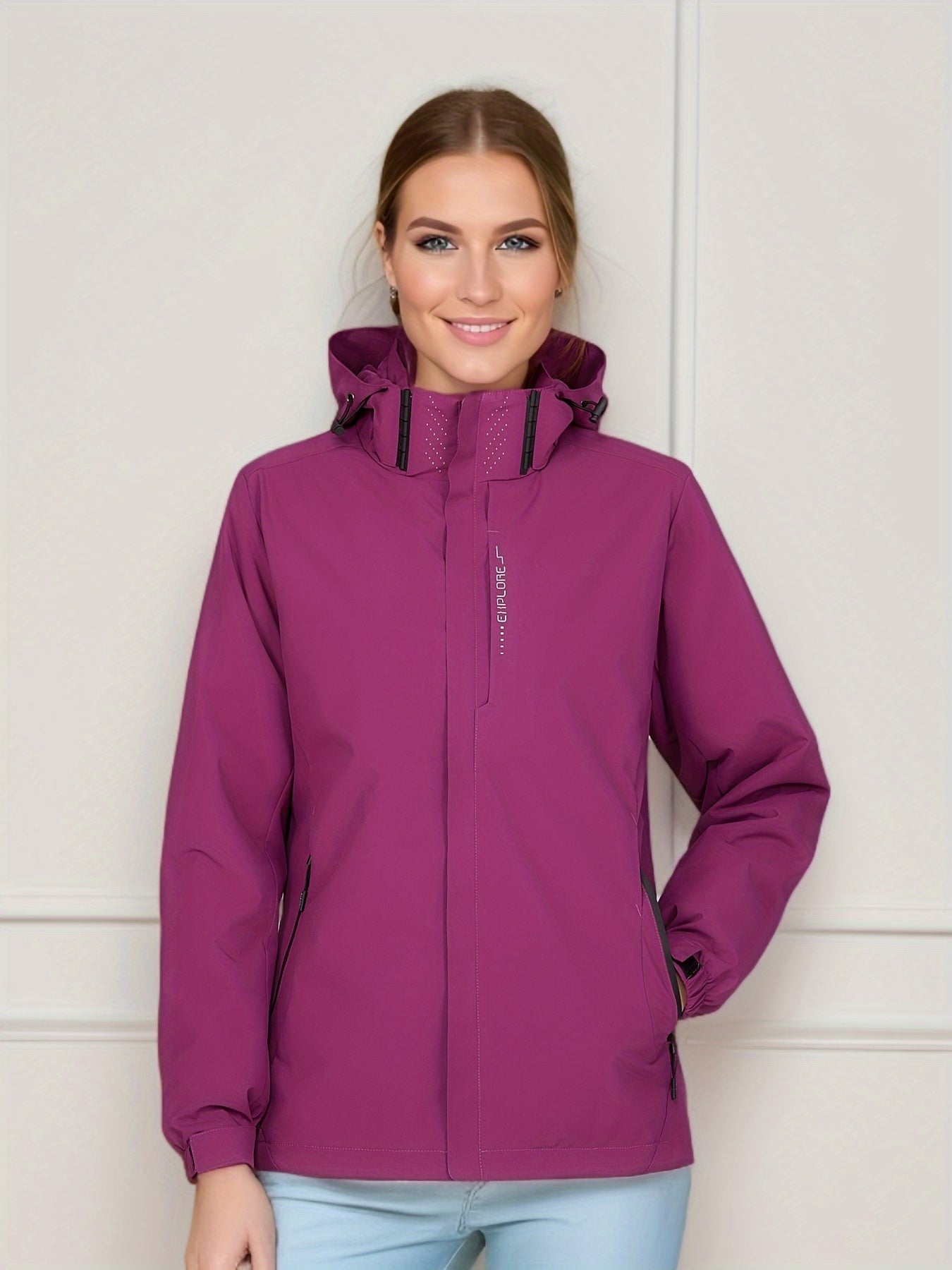 Waterproof Windproof Mountaineering Jacket with Detachable Hood