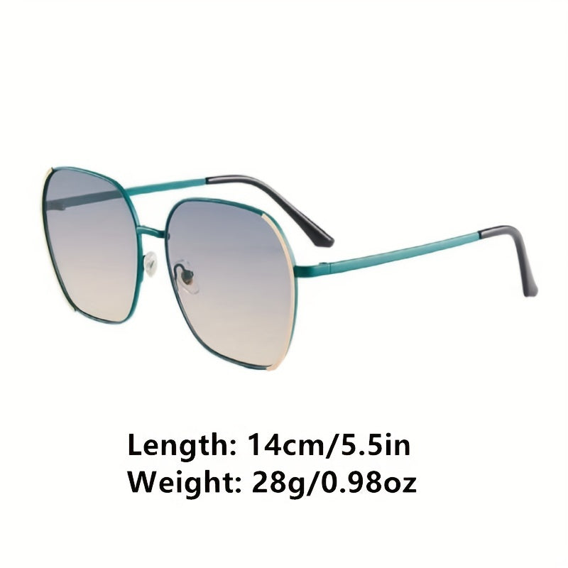 Polarized Square Sunglasses Metal Glasses UV400