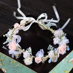 Flower Leaf Bridal Headband Tiara For Women Bride Party Wedding