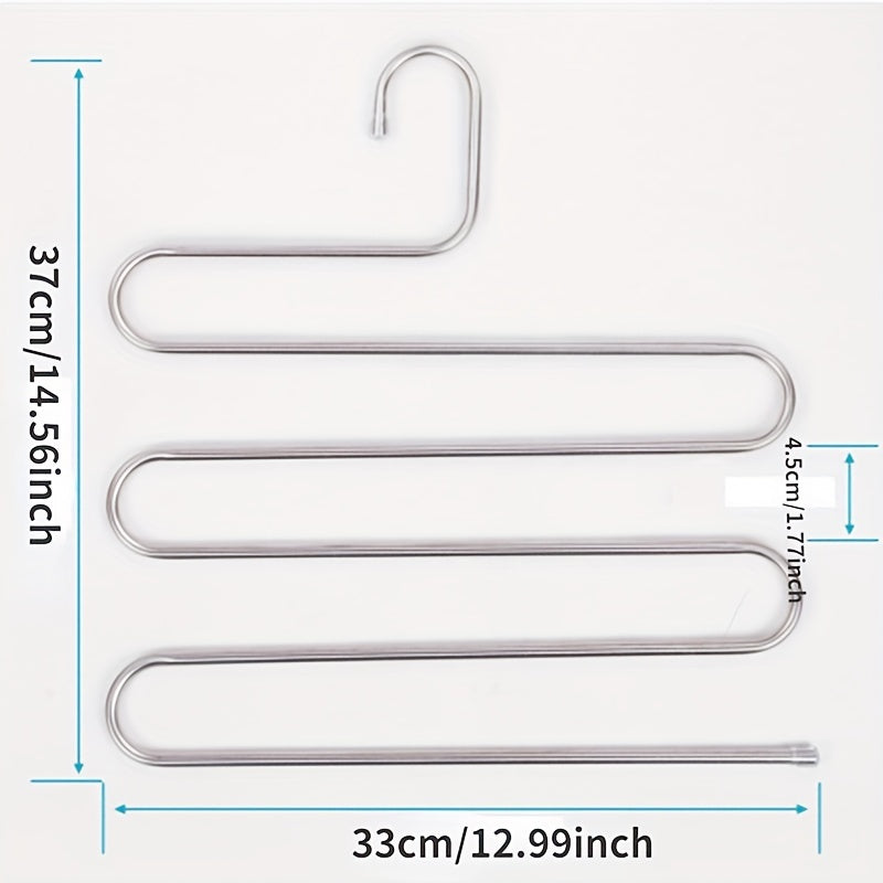1pc Stainless Steel Clothing Holder Trousers Hangers Holders
