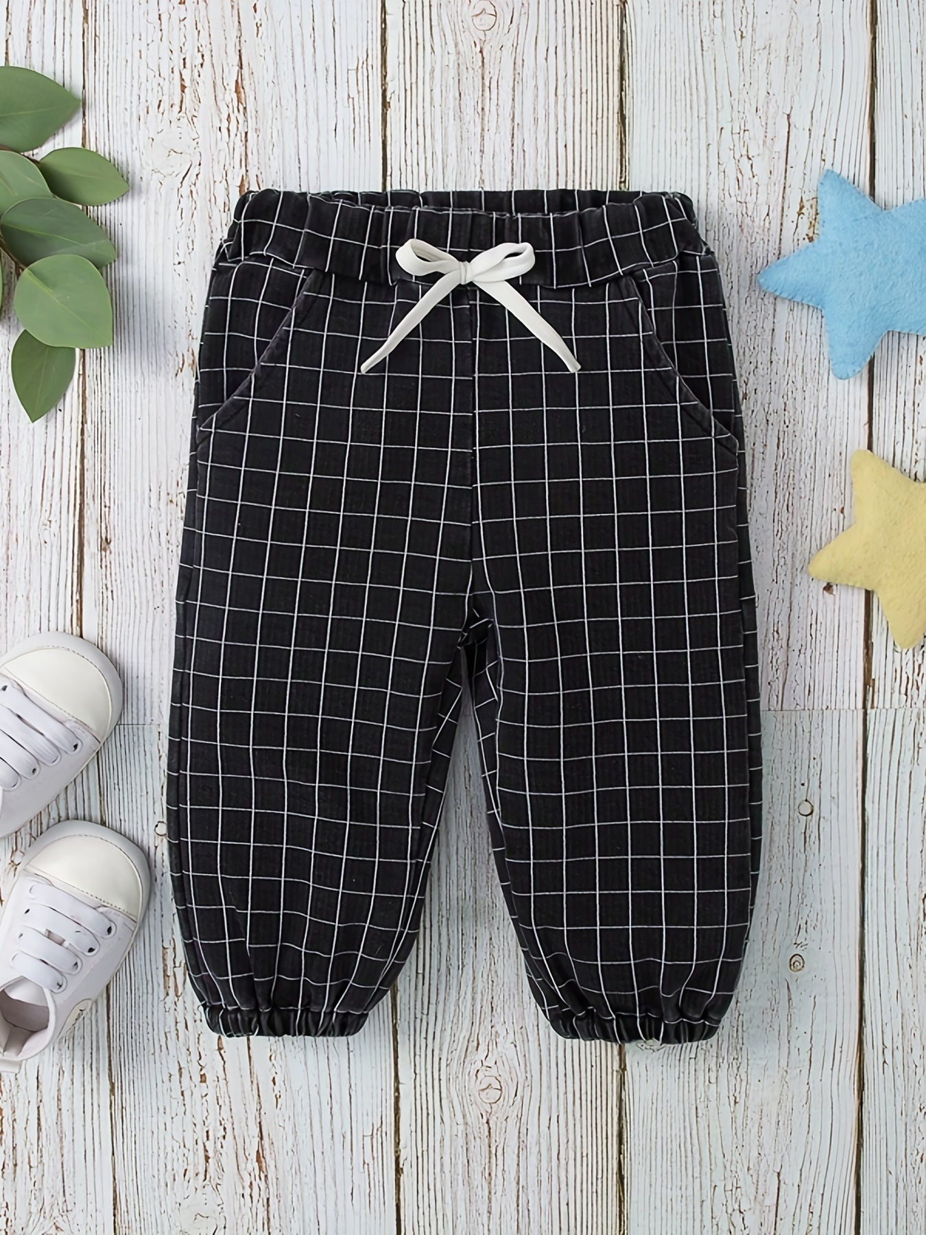 Plaid Joggers Pants Baby Girls Trousers