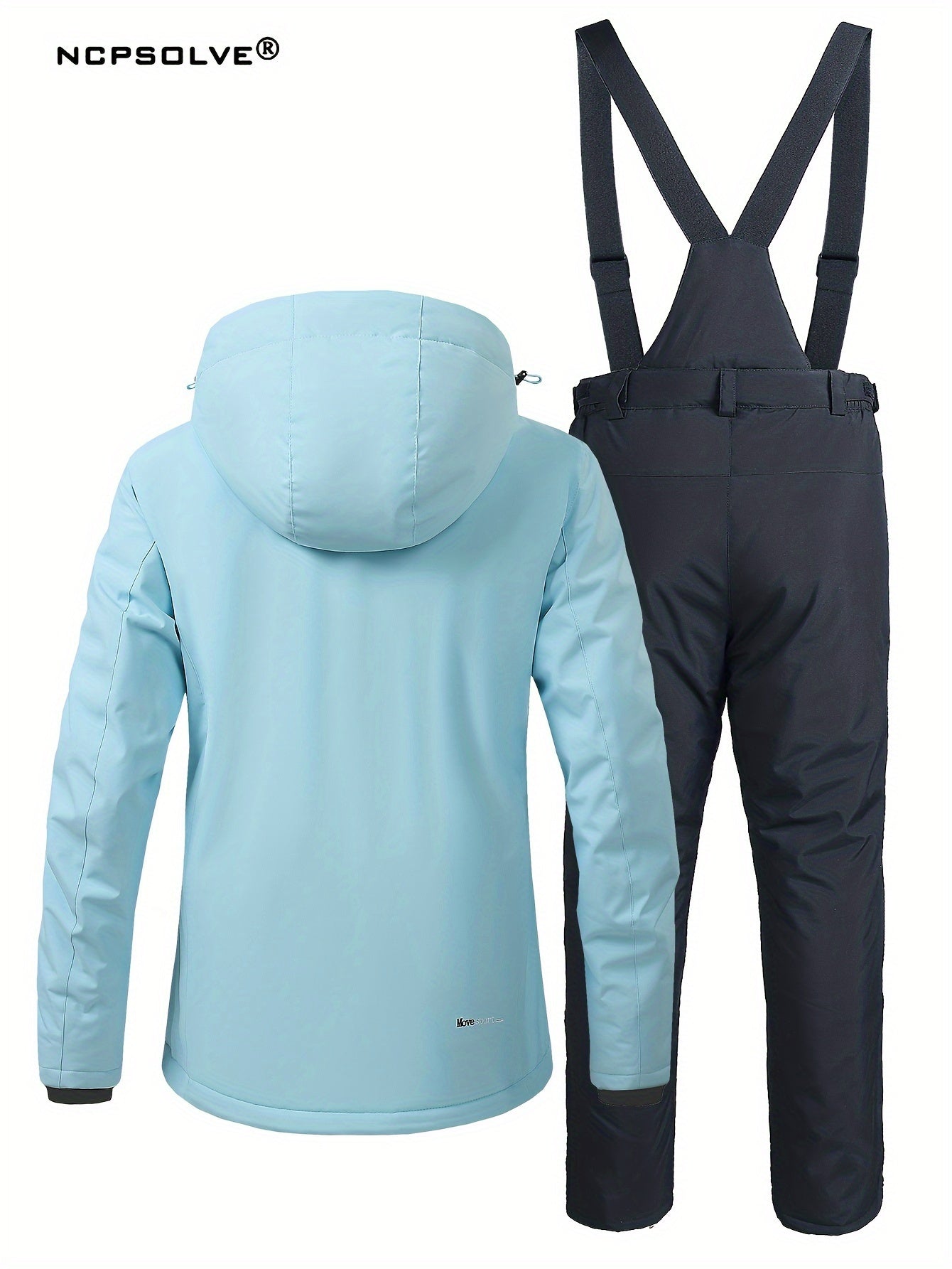 Floral Print Ski Set Hooded Jacket & Trouser Suit Women's Activewear