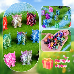 3D Printed Dragon Figurines Mixed Colors Plastic Desk Decor Unique Gift