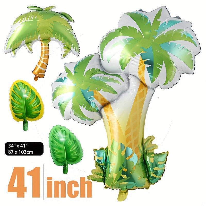 Tropical Rainforest Balloon Palm Tung Tree Coconut Tree Large Leaf for Party