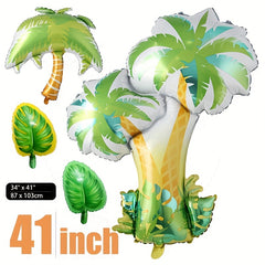 Tropical Rainforest Balloon Palm Tung Tree Coconut Tree Large Leaf for Party