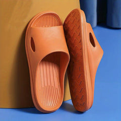 Women's Solid Pillow Slides Open Toe Non slip Home Slide Shoes