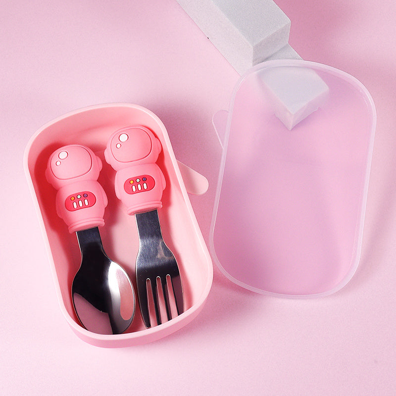 Space Themed Astronaut Rocket Fork and Spoon Set