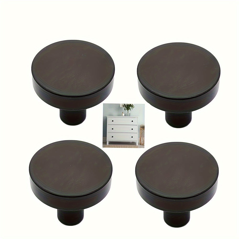 4pcs Kitchen Cabinet Knobs Round Dresser Drawer Pulls