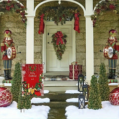 Christmas Garden Flag Wreath Snowflake Christmas Tree Pattern Flag