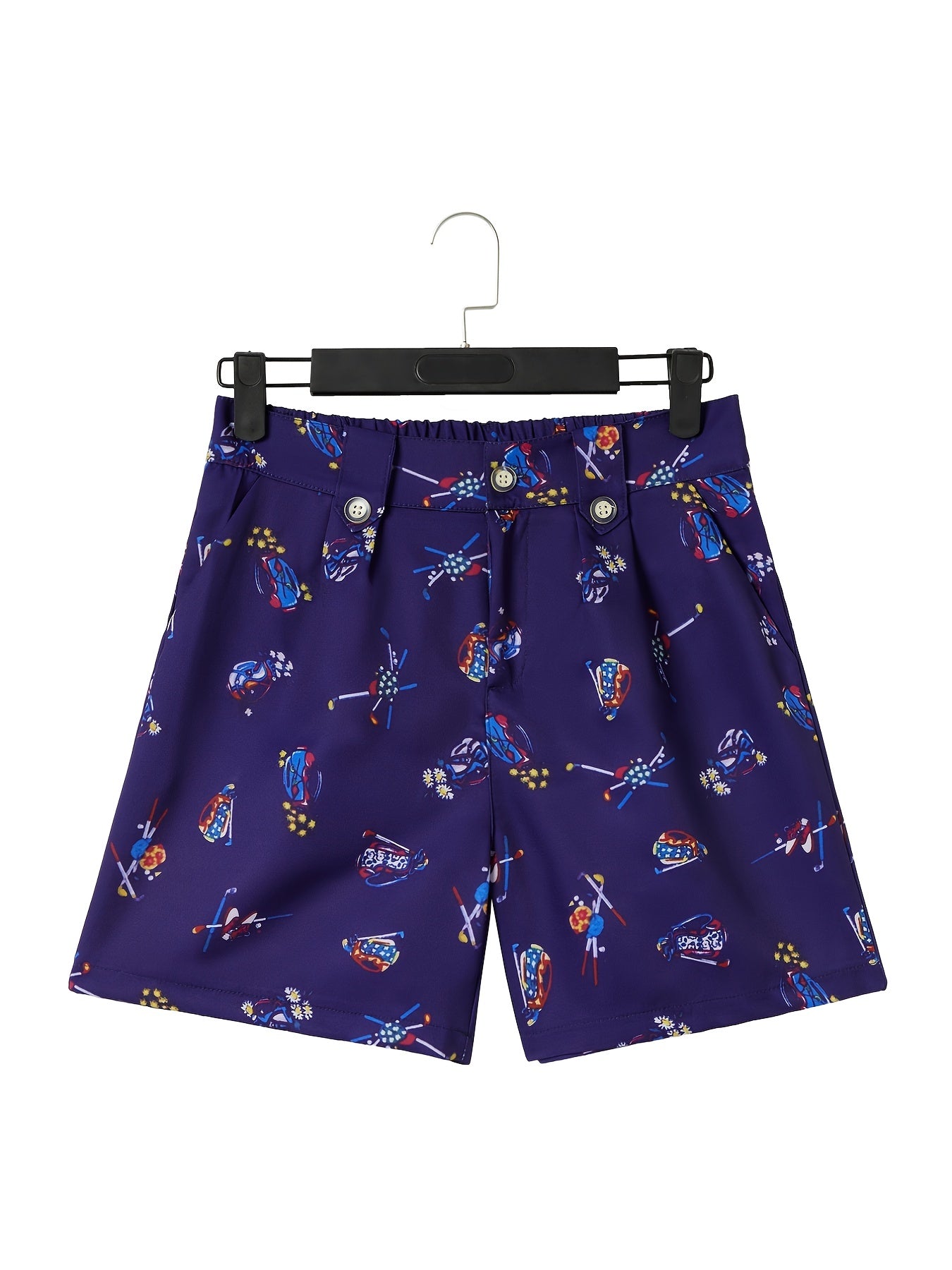 Cartoon Print Shorts Casual Wide Leg Summer Shorts