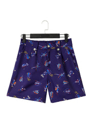 Cartoon Print Shorts Casual Wide Leg Summer Shorts