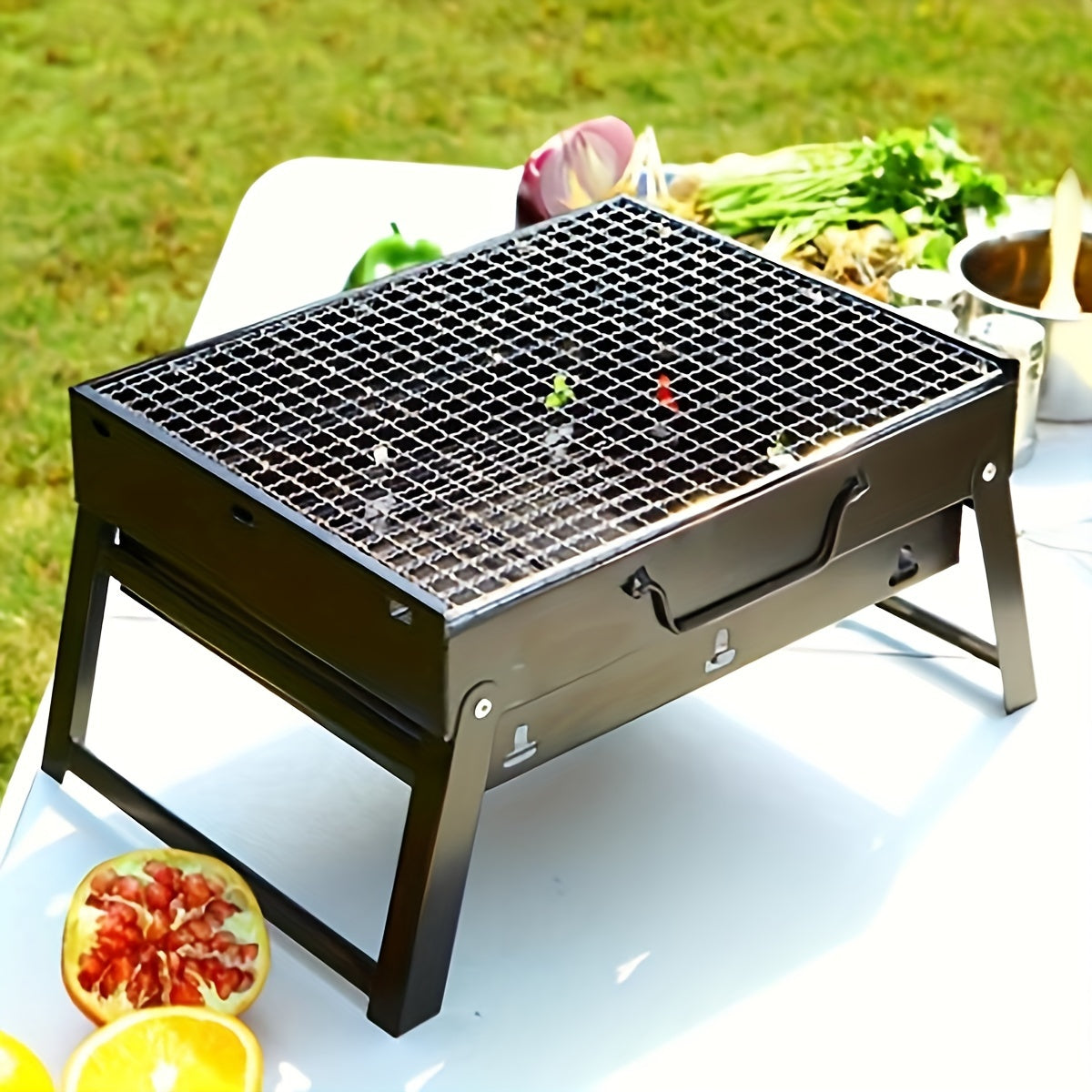 Gorworks Stainless Steel Portable Charcoal BBQ Grill - Outdoor & Indoor Use