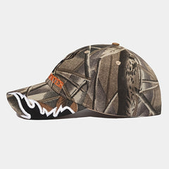 Deer Embroidery Camo Baseball Cap Outdoor Fishing Sunscreen Peaked Cap