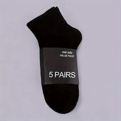 30 Pairs Solid Socks Comfy & Breathable Women's Stockings & Hosiery