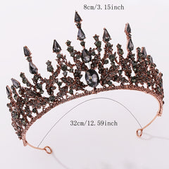 Vintage Rhinestone Crown Baroque Tiara Wedding Hair Accessories