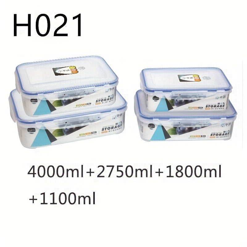 4pcs Refrigerator Storage Boxes Fresh-Keeping Set