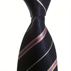 Men's Striped Plaid Tie Necktie