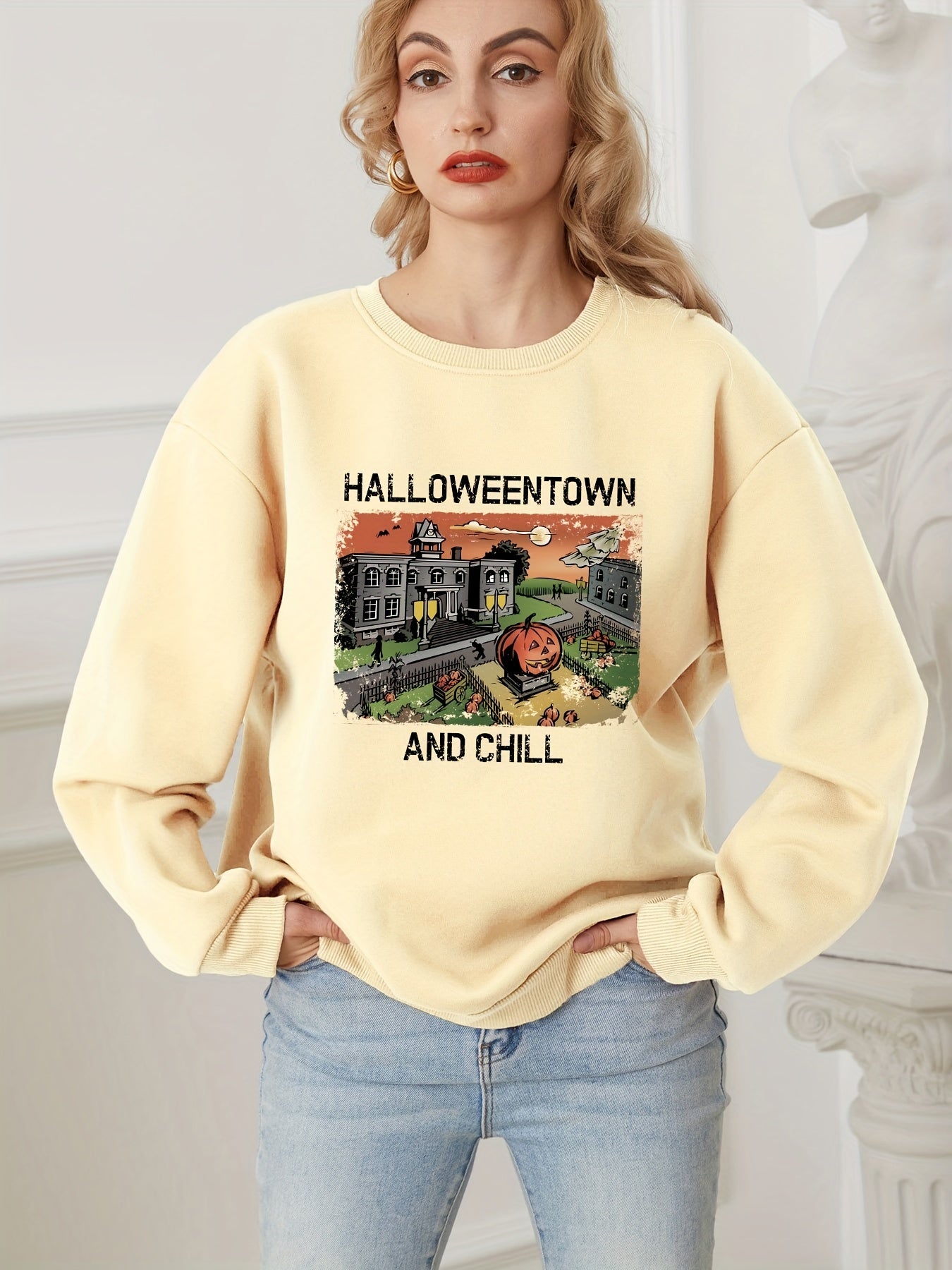 Halloween Town Crew Neck Sweatshirt