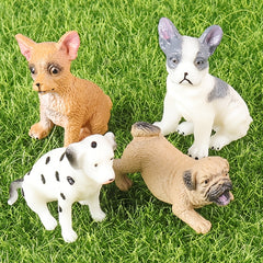 20pcs Realistic Mini Dog Figurines Set Hand Painted Detailed Plastic Puppy F