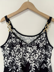 Floral Print Lace Cami Top V Neck Sleeveless Summer Top