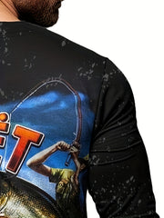Fish 3D Print Men's Long Sleeve T-Shirt for Autumn