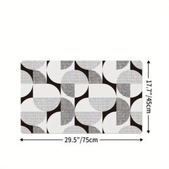 Plaid Kitchen Rug with Non Slip Grip and Memory Foam Cushioning