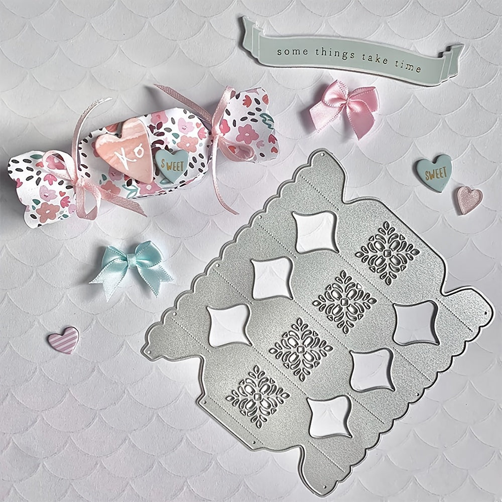 3D Embossing Metal Cutting Dies Candy Shape Gift Package Box Stencil