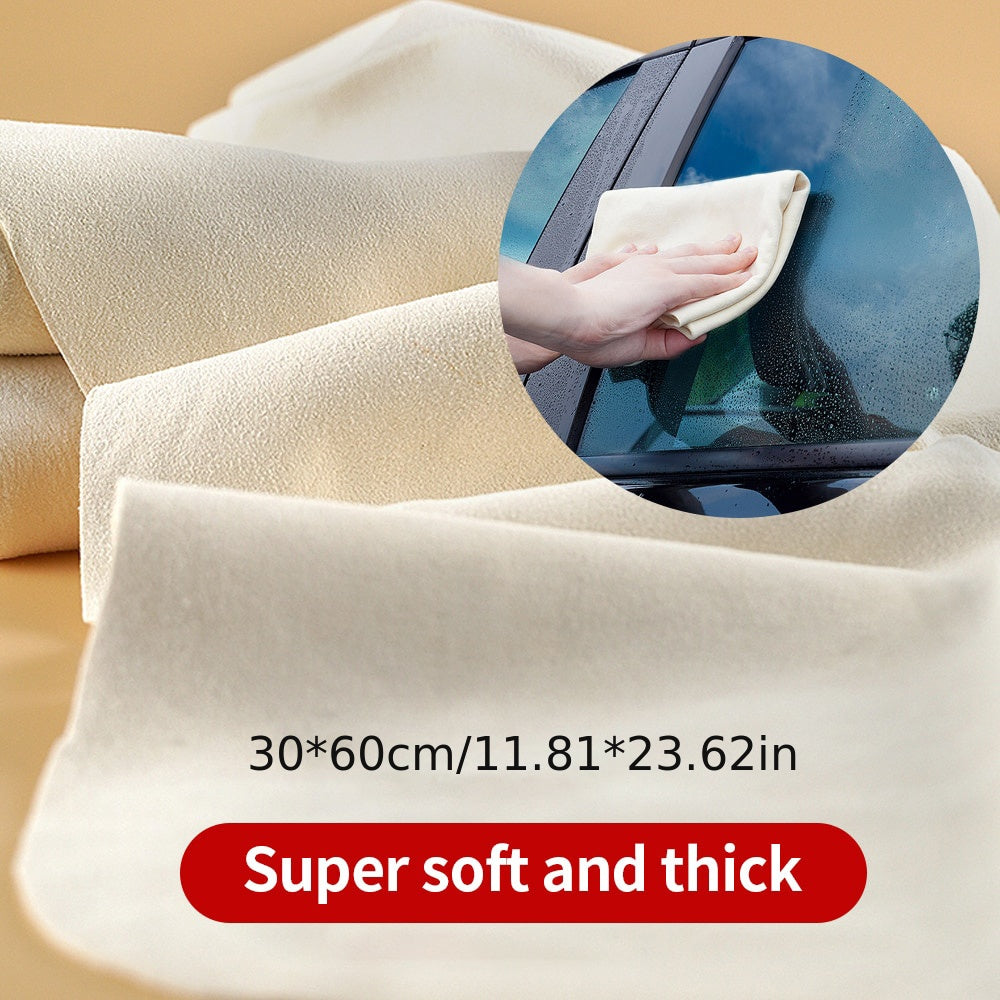Natural Deer Skin Cleaning Cloth Car Household Motorcycle Washing Towel