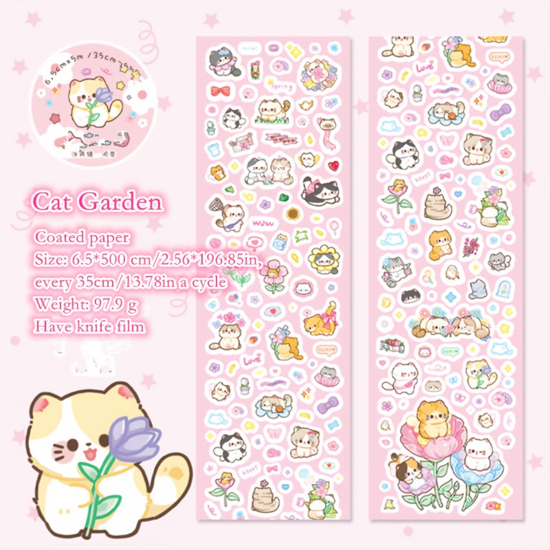 Cat Graffiti Die Cut Tape - Variety Rice Design