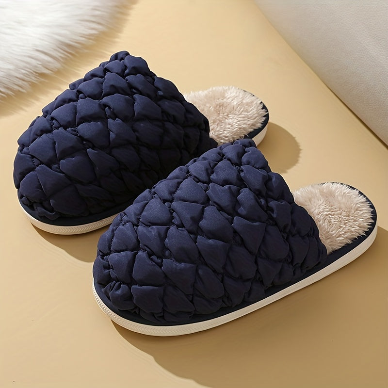 Men's Winter Indoor Cozy Slippers with Fuzzy Lining