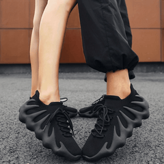 Women's Lace Up Sock Sneakers Stylish Low Top Shoes