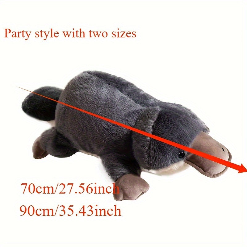 Dark Gray Plush Animal Soft Toy for Sofa & Bedroom Decor