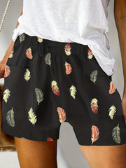 Solid Drawstring Shorts Casual Elastic Waist Wide Leg Shorts Women's Clothing