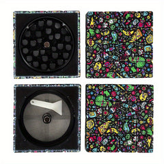 Creative Pattern Square Grinder Spice Crusher Herb Grinder Kitchen Supplies