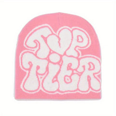Warm Sport Knit Beanie Hat with Multiple Letters Pattern