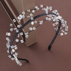 Baroque Bridal Wedding Hair Vines Golden Rhinestone Side Headpieces