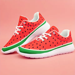 Watermelon Print Lightweight Running Shoes Funny Design