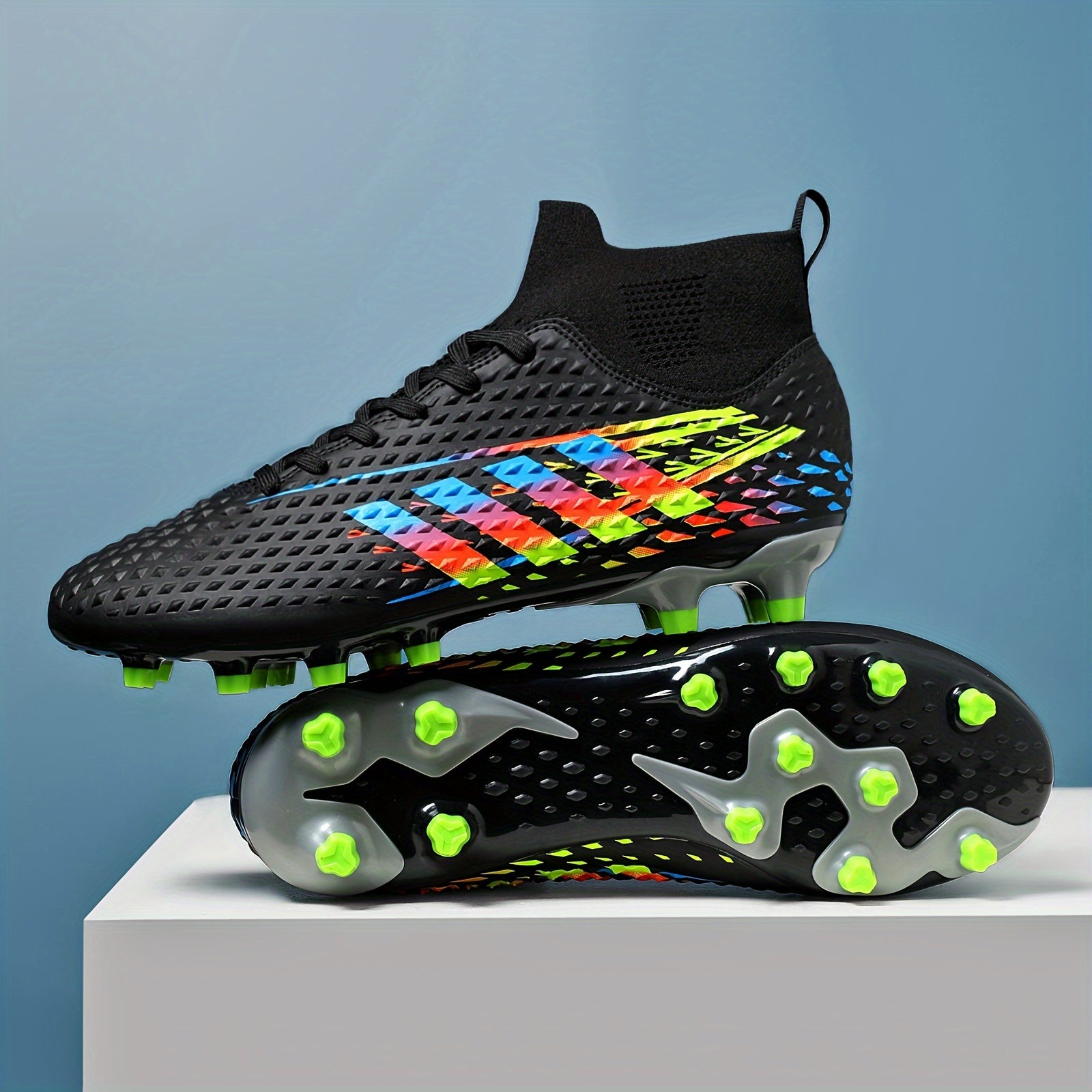 Boys Non Slip Football Cleat With Spikes Outdoor Soccer Shoes
