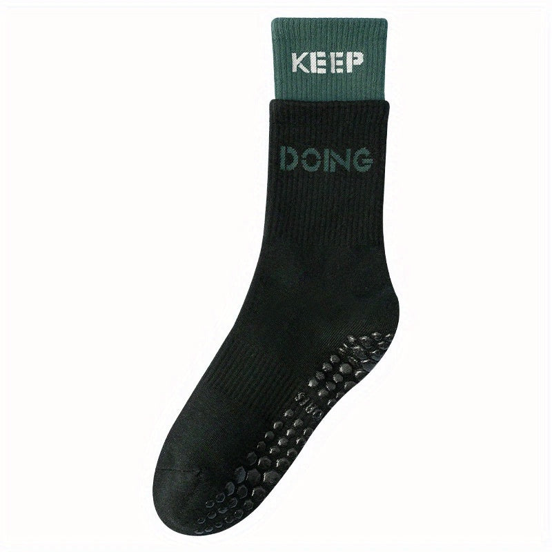Women's Double Loop Tube Socks Non Slip Medium Tube Sports Socks