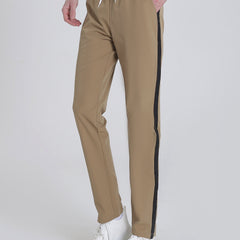 Stripe Patchwork Slacks Men's Casual Slim Fit Dress Pants
