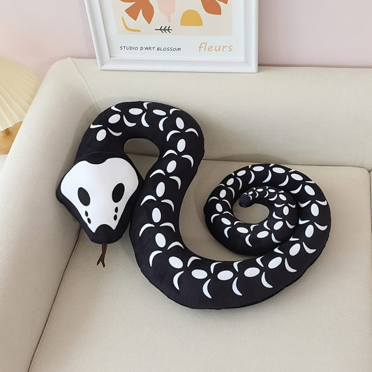 Realistic Planted Snake Plush Toy Skull Snake Peach Blossom Green Snake Doll